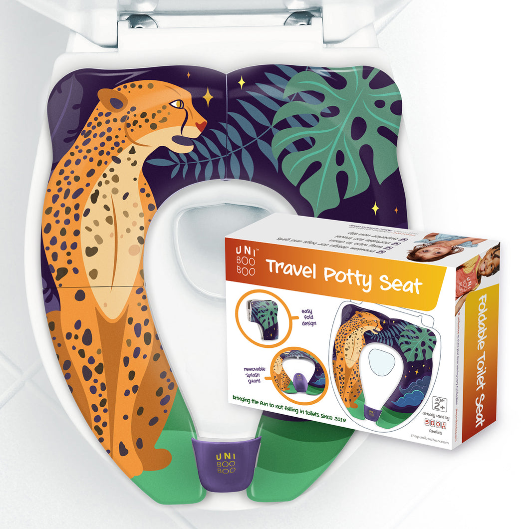 PRE ORDER NEW DESIGN Kid's Portable Travel Potty Seat - Cheetah