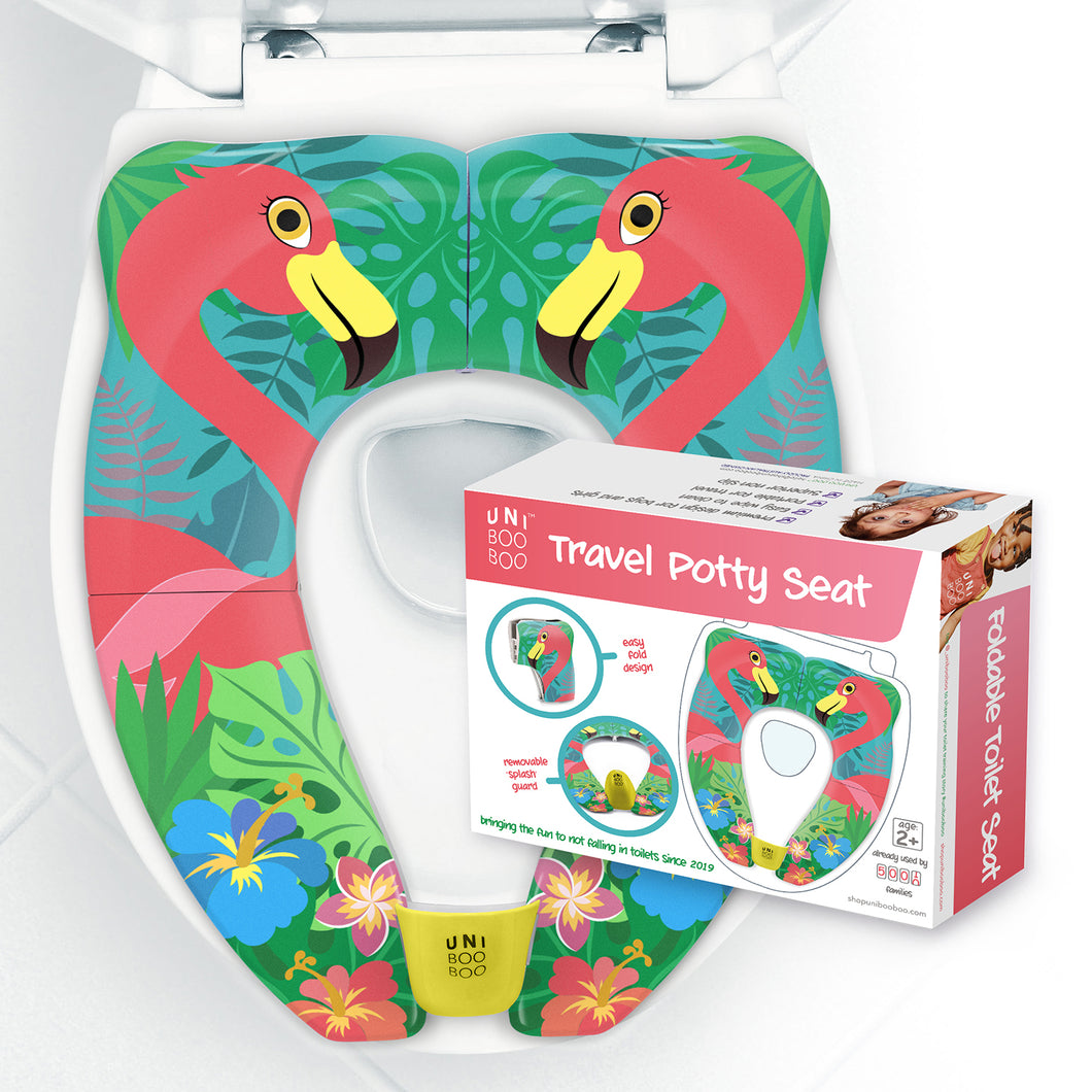 PRE ORDER NEW DESIGN Kid's Portable Travel Potty Seat - Flamingo
