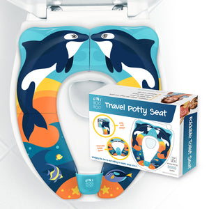 PRE ORDER NEW DESIGN Kid's Portable Travel Potty Seat - Orca